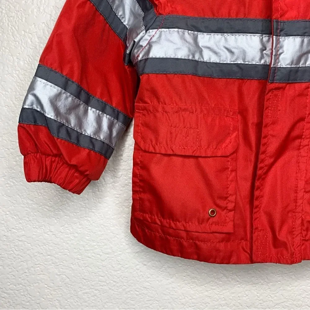 Carter’s Baby Boy Size 12 Months Fireman Hooded Windbreaker Rain Jacket